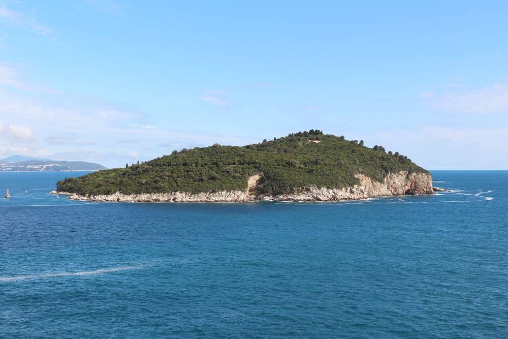 Lokrum from the walls, the island with the best swimming in the city