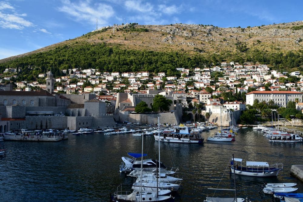 View over Dubrovnik Old Town from Mount Srđ