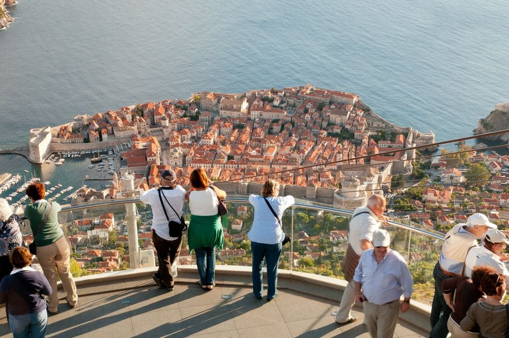 The Old Town from the viewing terrace at the top station