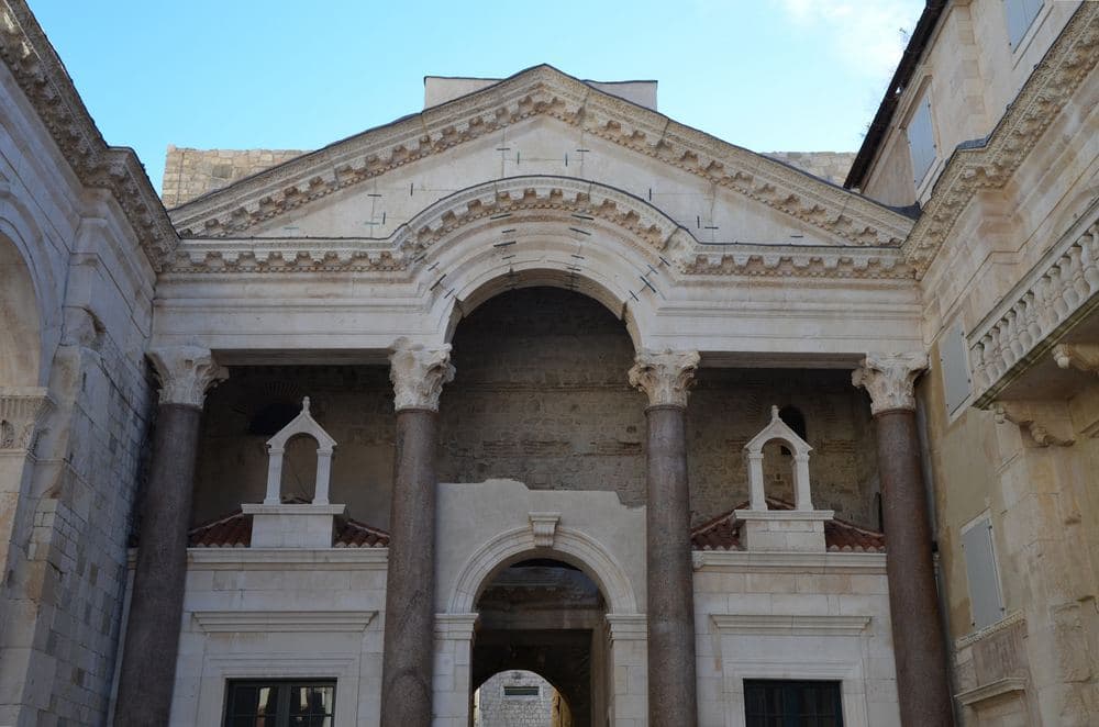 The Peristyle of Diocletian's Palace, the emperor's ceremonial courtyard and today Split's living room