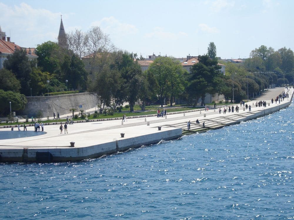 The sea organ steps on Zadar's waterfront, where day 3 ends