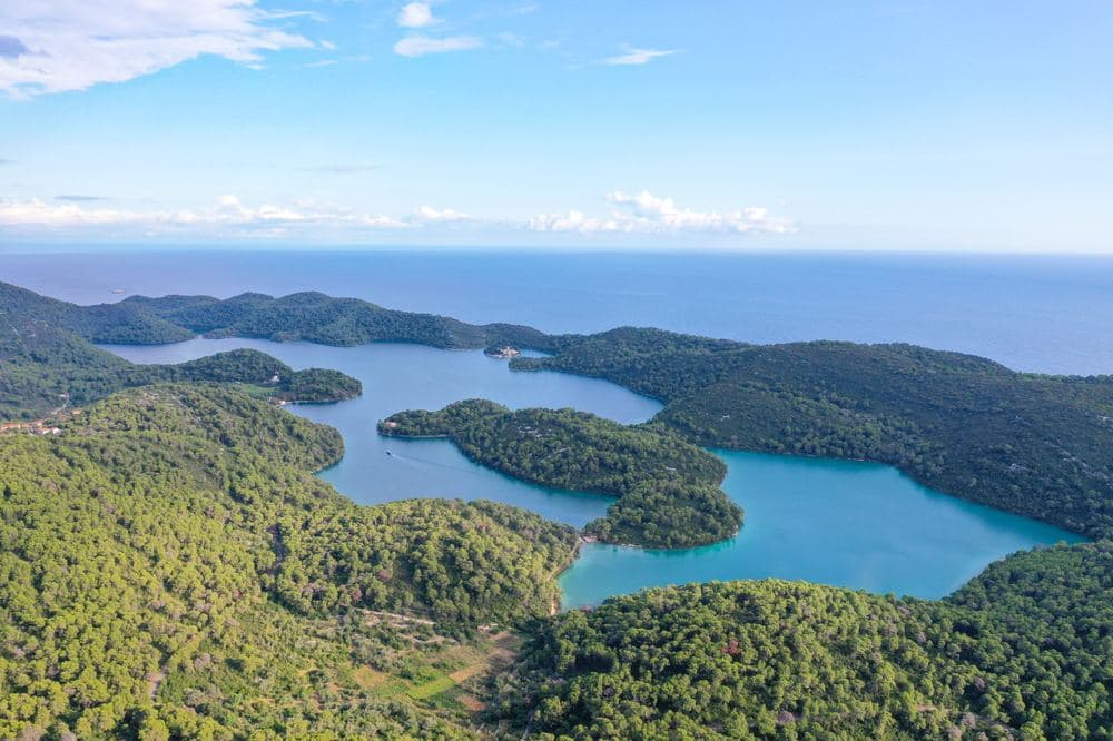 The saltwater lakes on Mljet, still warm enough for a swim in early October