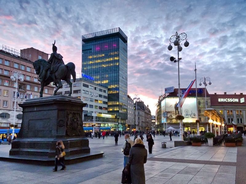 Ban Jelačić Square in Zagreb