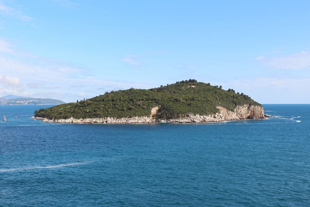 Lokrum from the walls, the island with the best swimming in the city