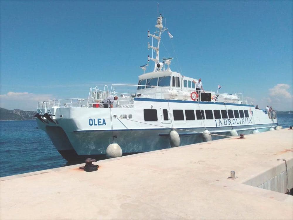 A Jadrolinija catamaran of the type that runs the Split to Hvar line