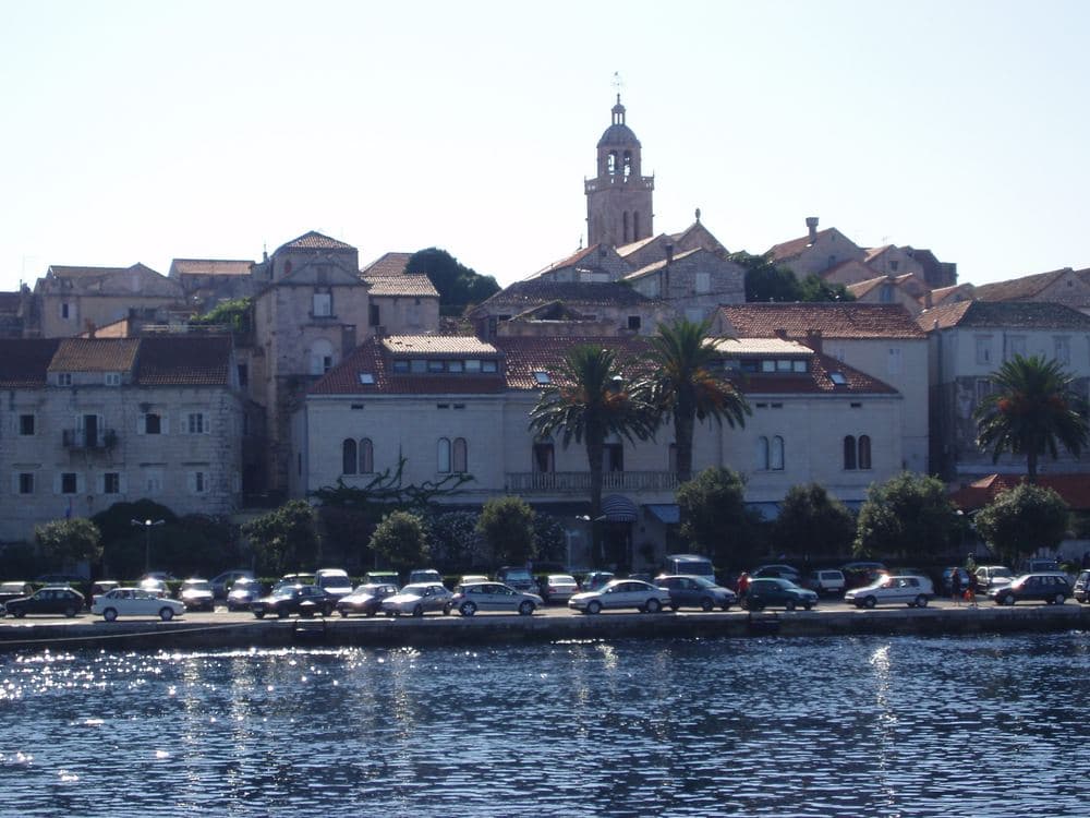 Korčula from the sea, the third stop on the classic route