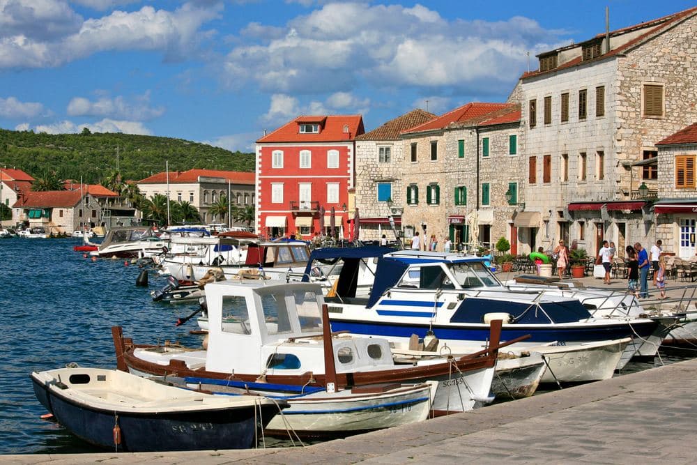 Stari Grad harbour on Hvar, where the car ferry from Split arrives