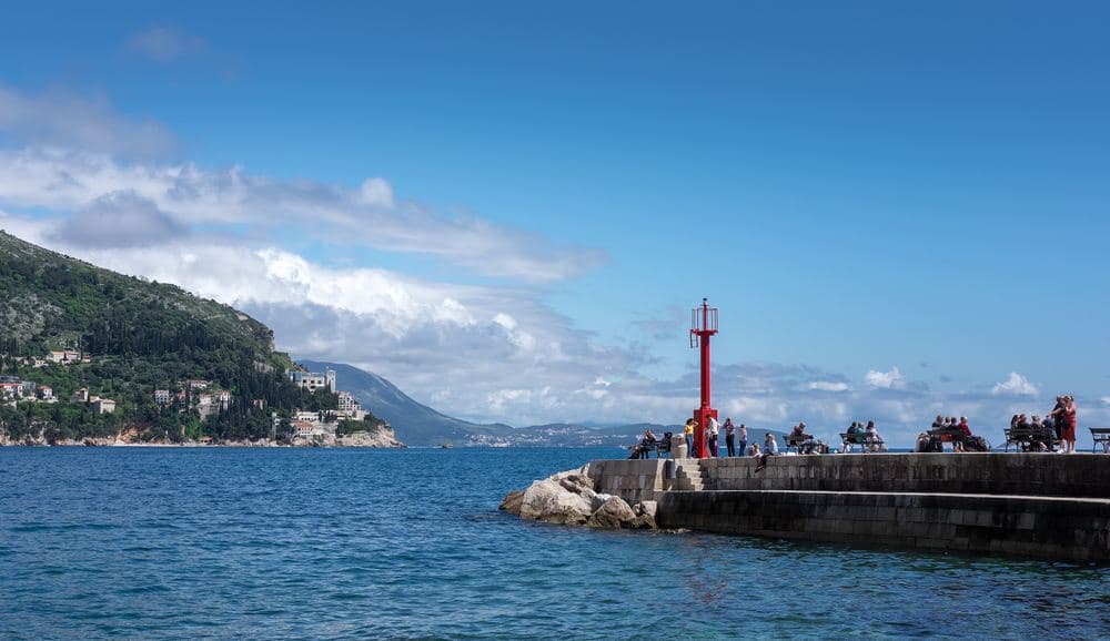 Porporela pier and the Adriatic Sea in Dubrovnik