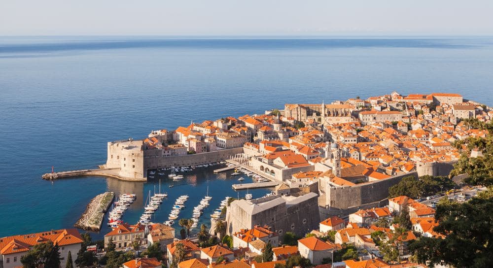 Old town of Dubrovnik with the harbour