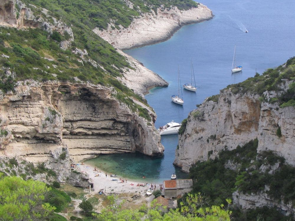 Stiniva Cove on Vis island