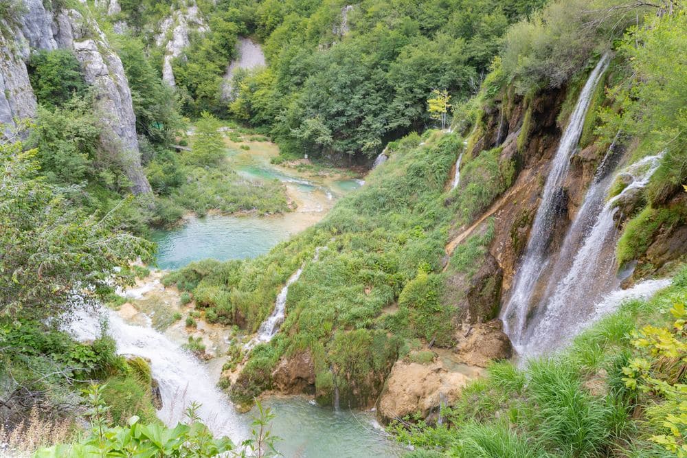 Lower Lakes and waterfalls in Plitvice Lakes National Park