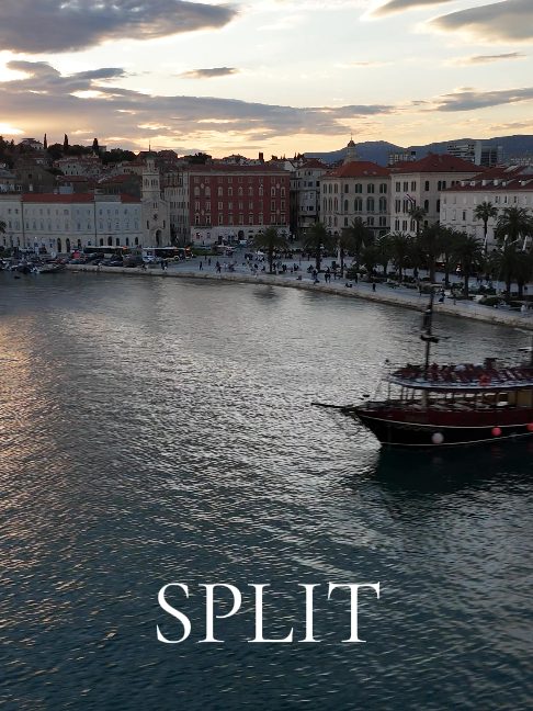 Sunset over Split harbour