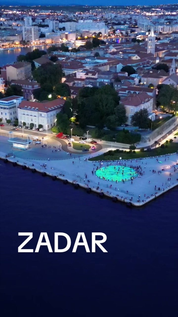 Zadar's Greeting to the Sun after dark