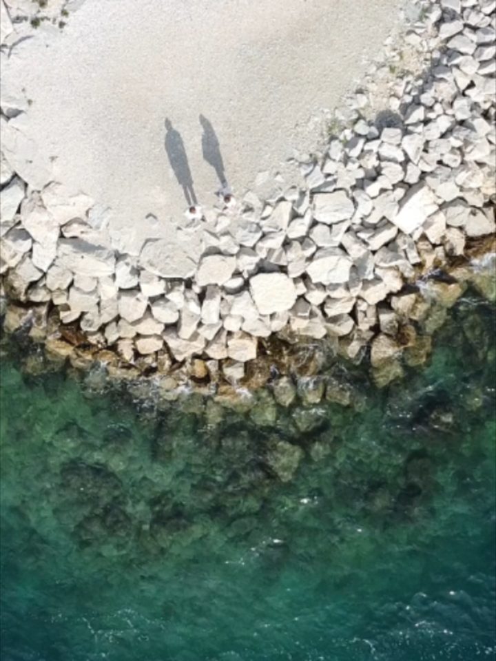 Stone coast and the Adriatic beside you in Split