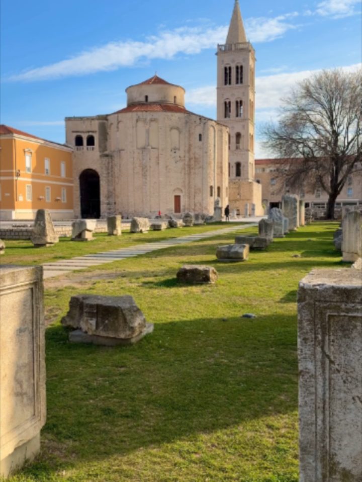 One quiet stone church slows your walk through Zadar